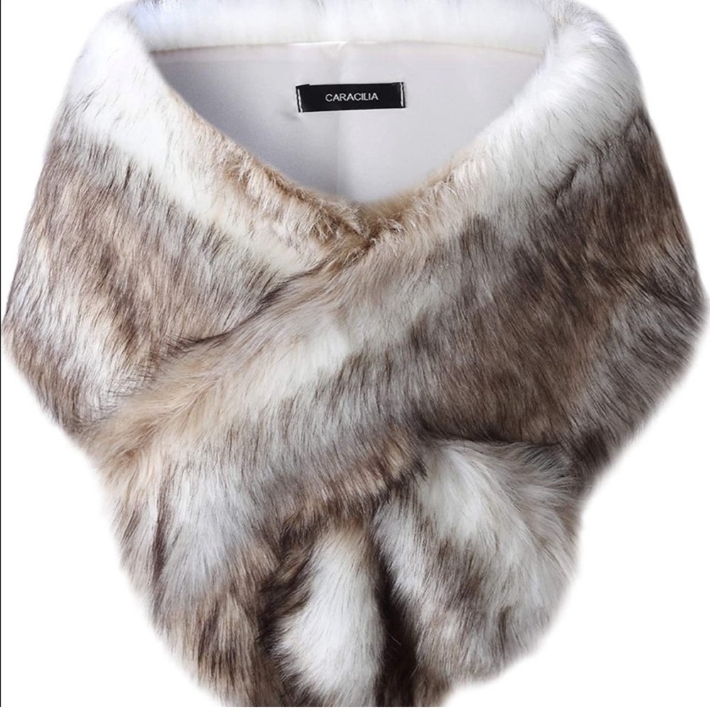 Caracilia Faux Fur Shawl Wrap